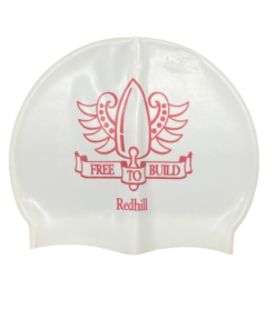 Redhill Printed White Swim Cap